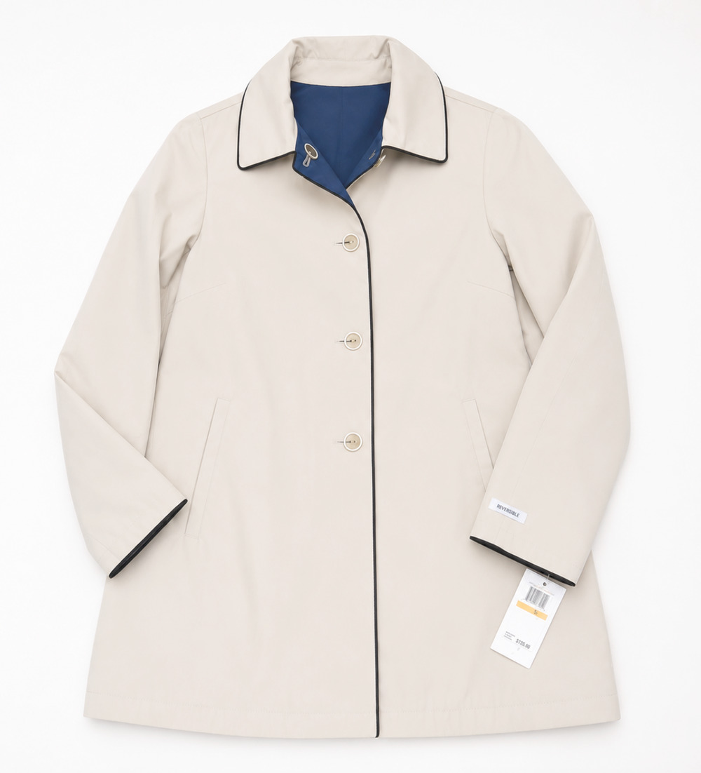 NWT JANE POST STONE PEACOCK REVERSIBLE JACKET COAT SZ S